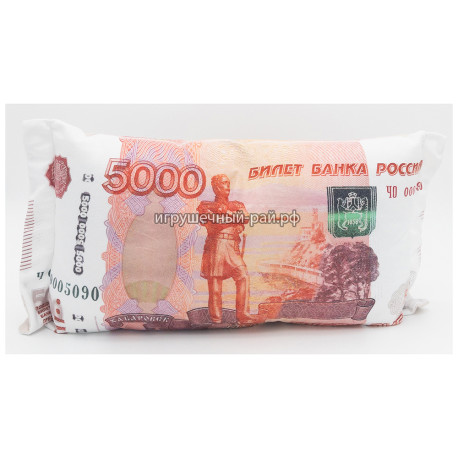 Мягкая подушка 5000 рублей (25х50 см)