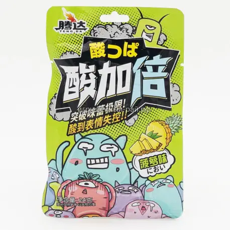 Кислые конфеты Ананас 24 гр (уп. 20 шт)