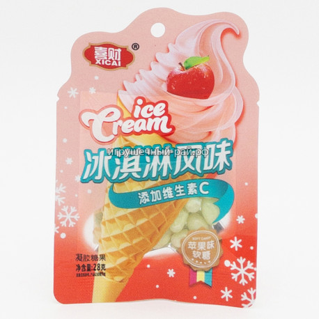 Жевательные конфеты Яблоко 28 гр (уп. 20 шт)