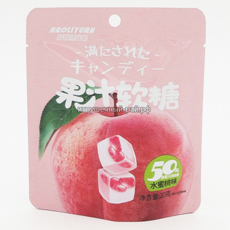 Жевательные конфеты Персик 20 гр (уп. 20 шт)