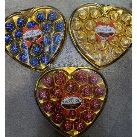 Шоколадные конфеты в сердце (набор из 18 шт)