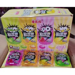 Кислые конфеты 4 вкуса - Яблоко, Ананас, Клубника, Лимон 20 гр (уп. 20 шт)