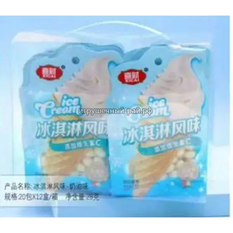Жевательные конфеты Мороженое голубая 28 гр (уп. 20 шт)