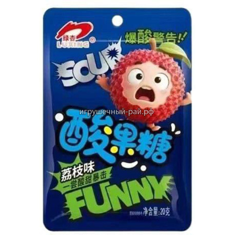 Кислые конфеты Личи 20 гр (уп. 20 шт)