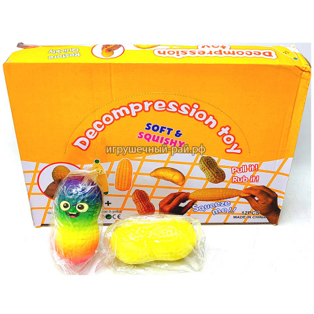 Игрушка Антистресс сквиш Кукуруза бокс из 12 шт PN-PU2572