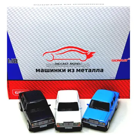 Машинка металлическая 1:18 бокс из 6 шт SR-1813A