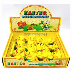 Пасхальная декоративная фигурка Цыплёнок в гнезде 6425.26G-12